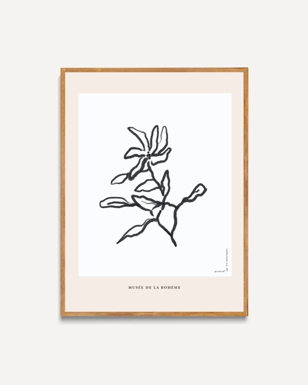 Abstracte bloem Poster – portret poster als wanddecoratie