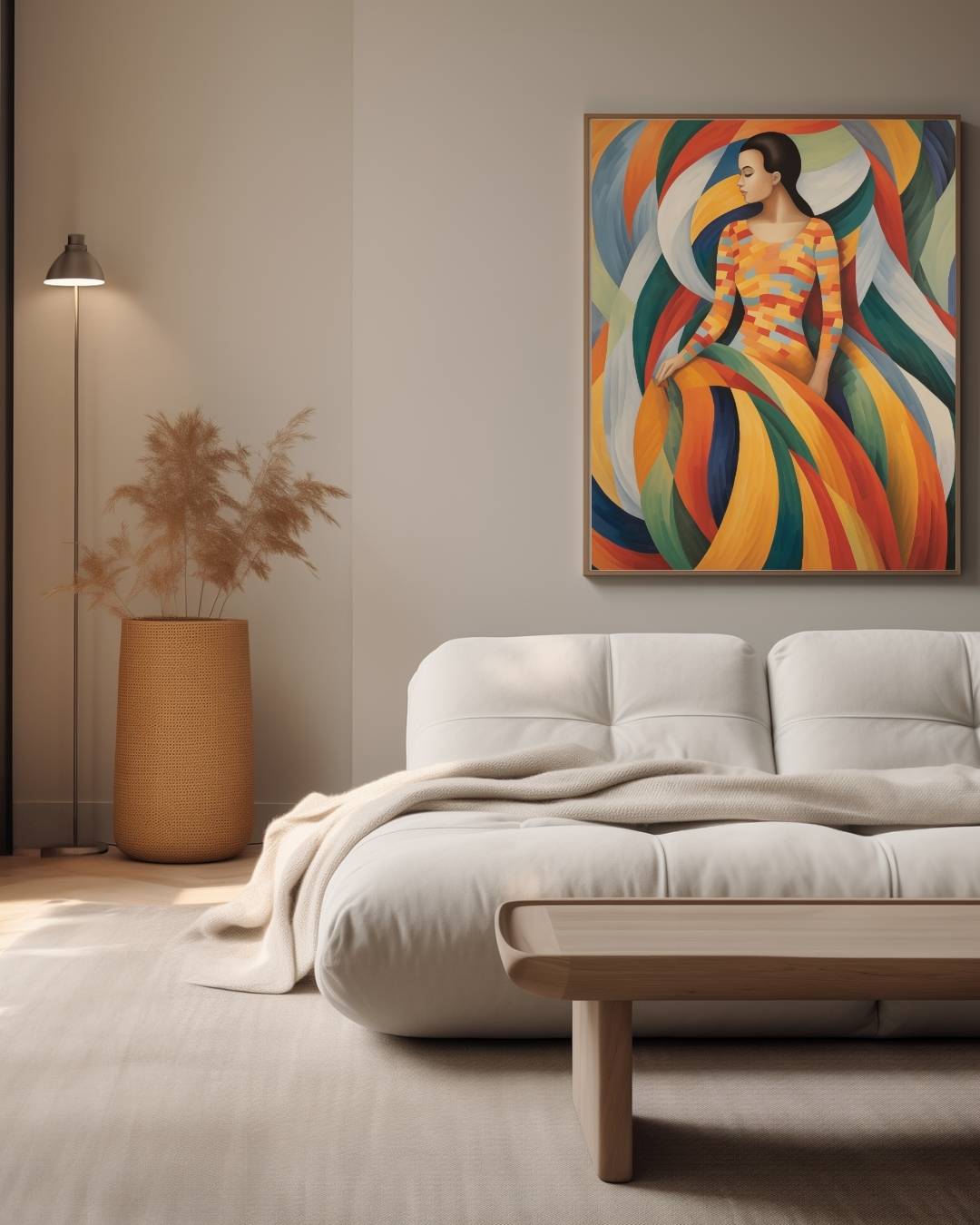 Vibrant abstract portrait Poster – staande poster voor modern interieur