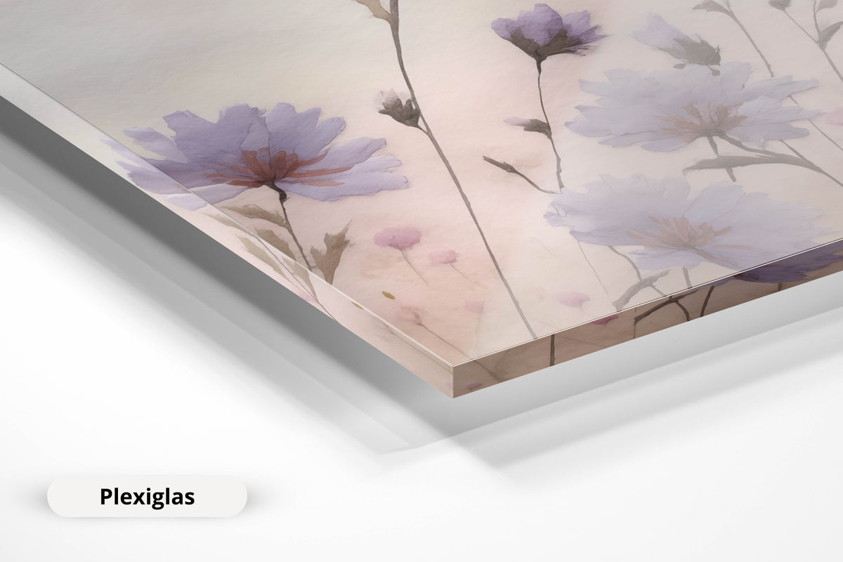 Warme abstractie in beige en crème – staande wandkunst voor woonkamer of interieur