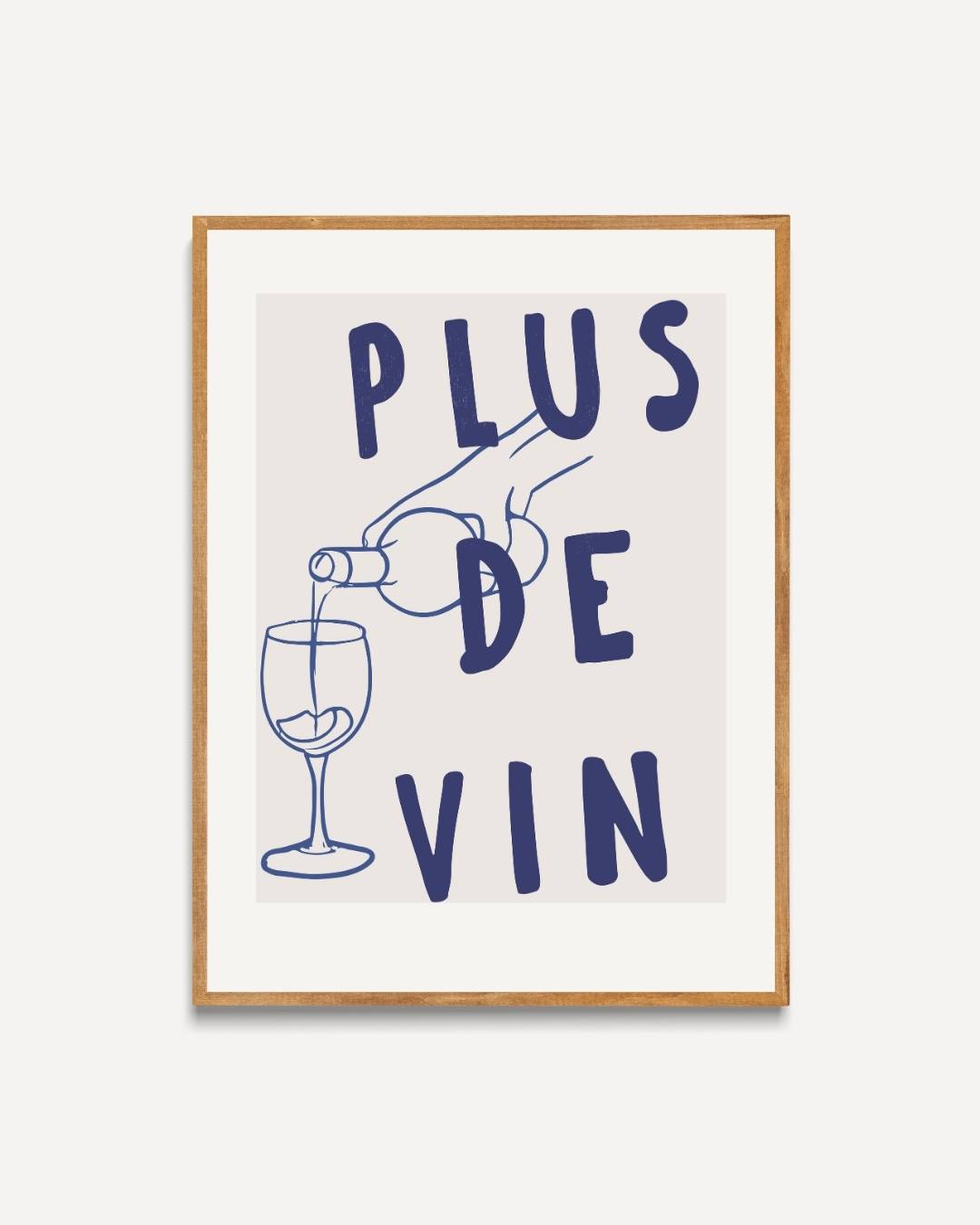 Plus de vin poster – portret poster als wanddecoratie