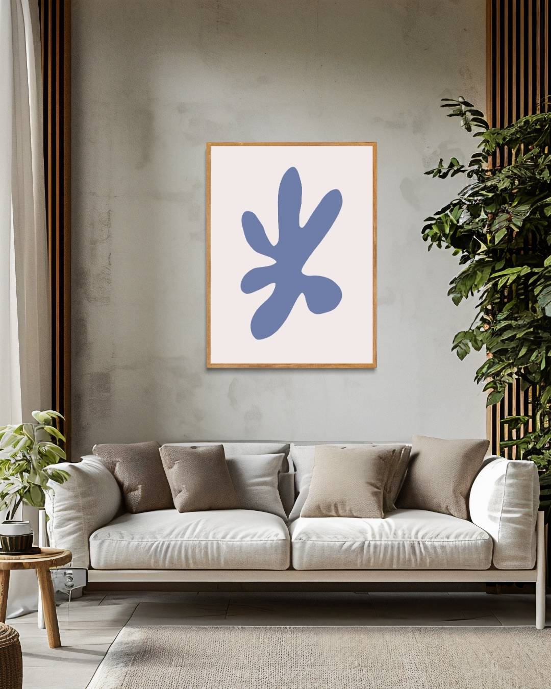 Abstract blauw ontwerp Poster – staande poster voor modern interieur