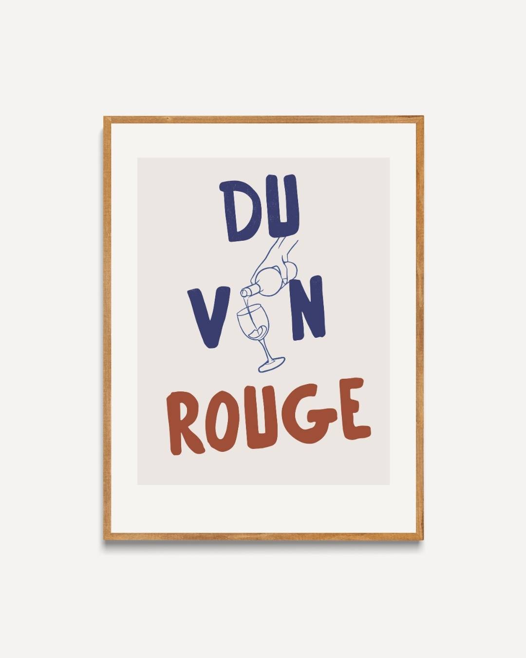Du Vin Rouge Poster – portret poster als wanddecoratie
