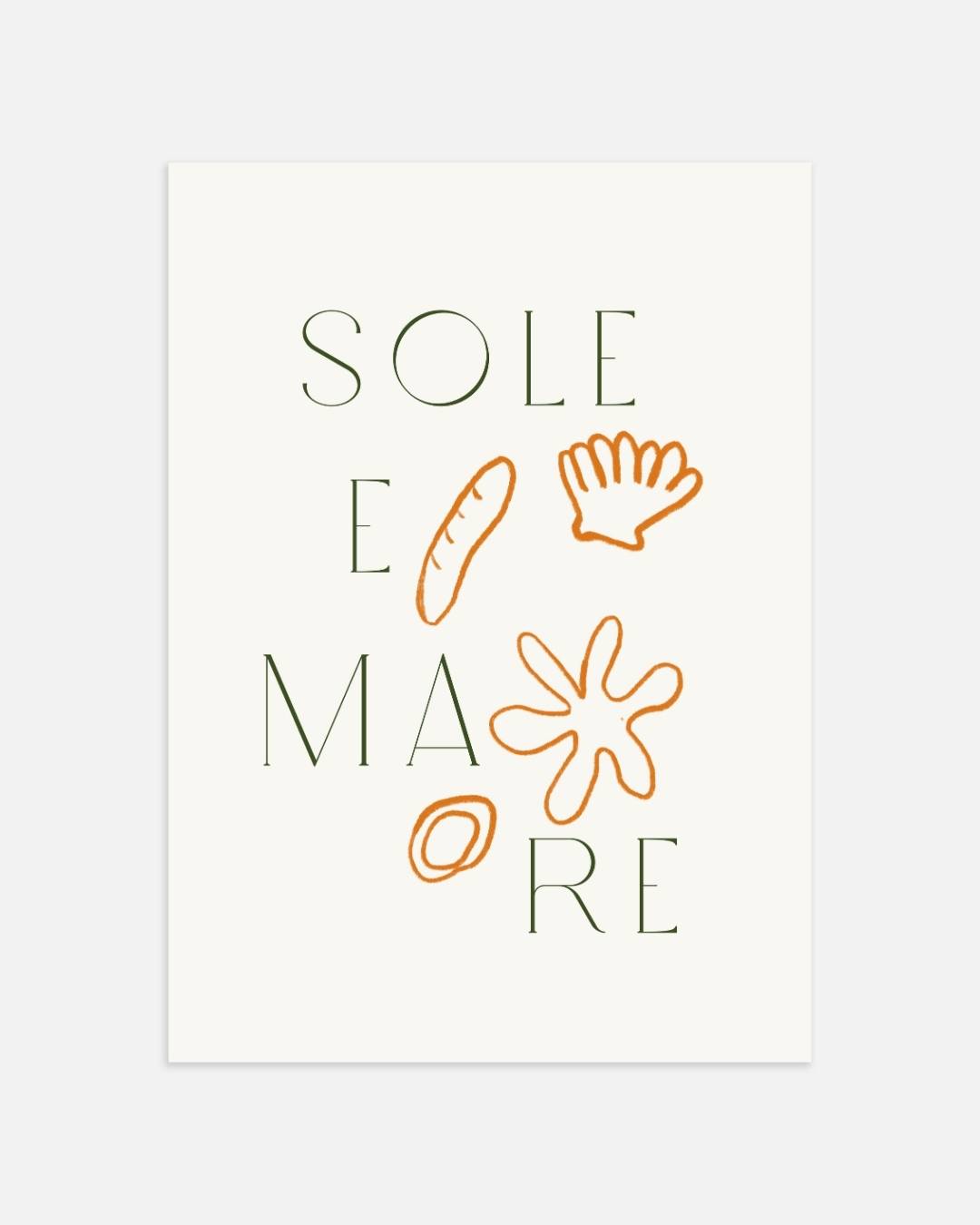Sole e Mare Poster – portret wanddecoratie van WallArtistic