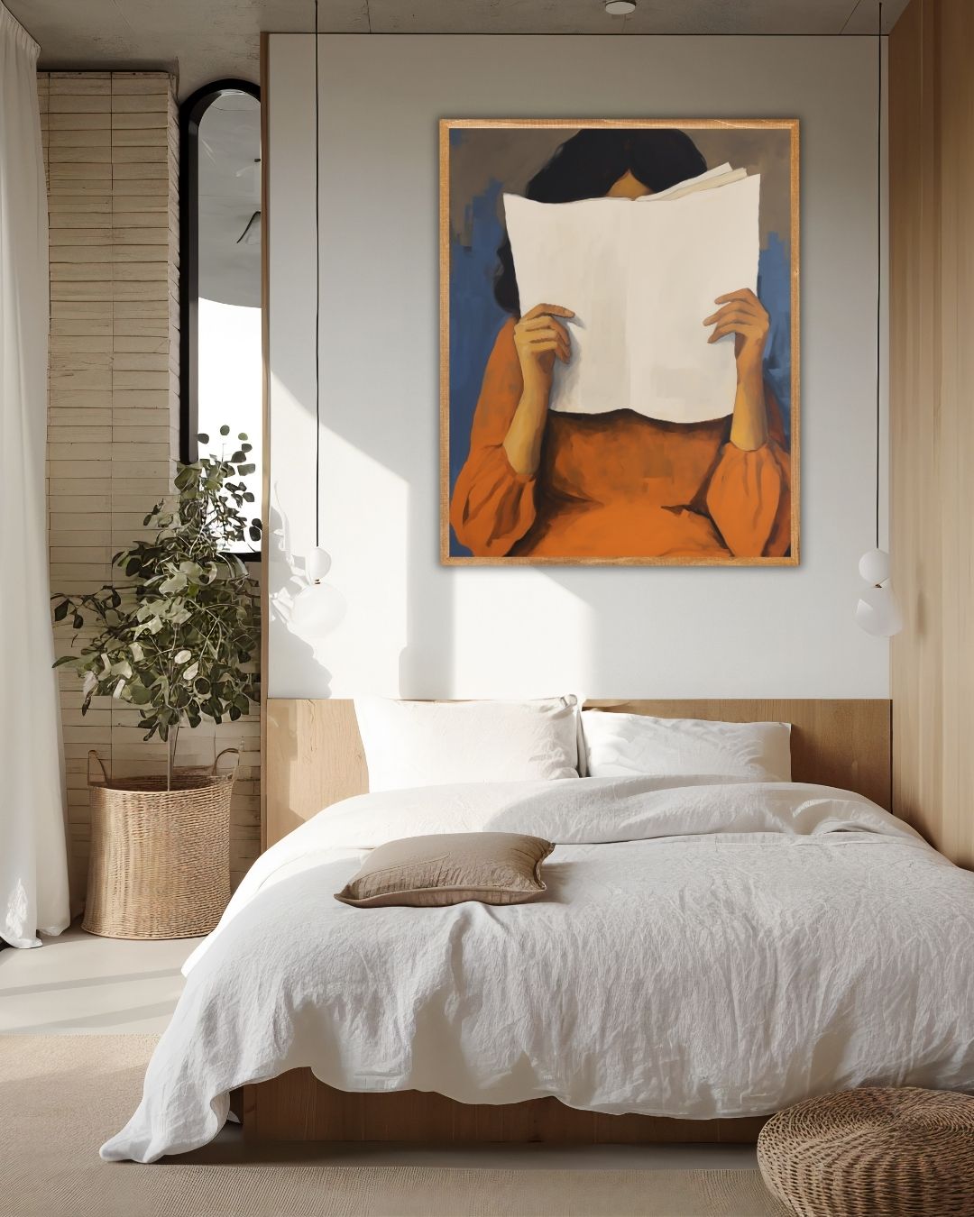 Verzonken in Bladzijde Poster – staande poster voor modern interieur