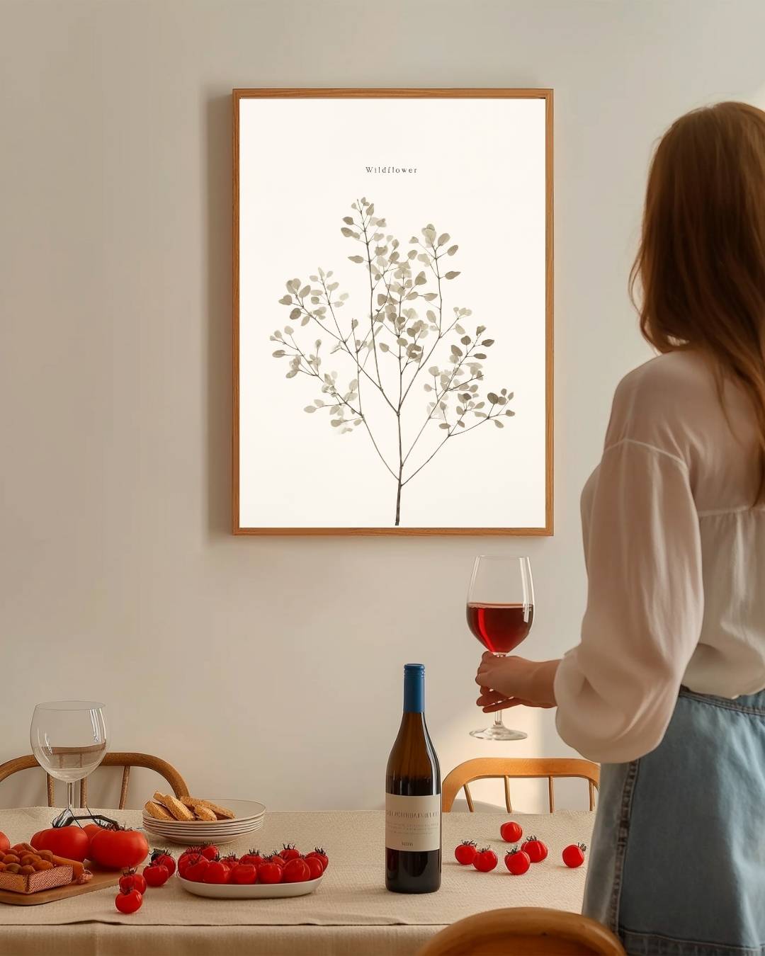 Wildflower botanische illustratie Poster – staande poster voor modern interieur