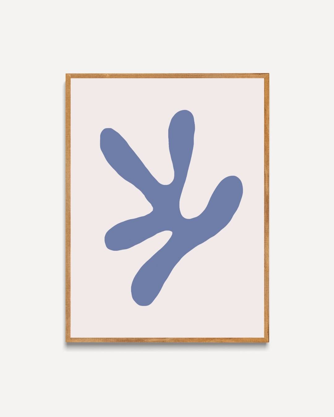 Abstract blauwe structuur Poster – portret poster als wanddecoratie