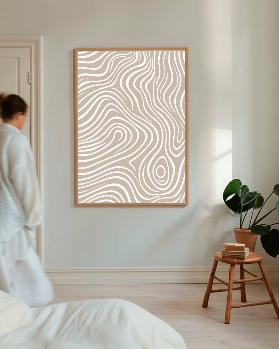 Organische lijnen patroon Poster – staande poster voor modern interieur
