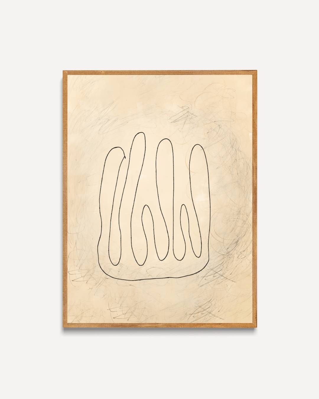 Organische lijnen abstract Poster – portret poster als wanddecoratie