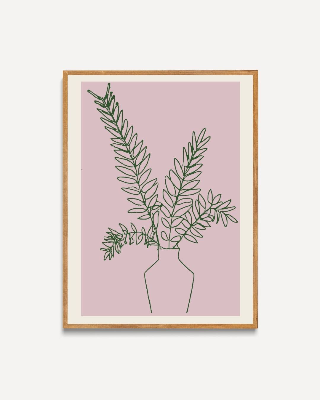 Planten in vaas schets Poster – portret poster als wanddecoratie