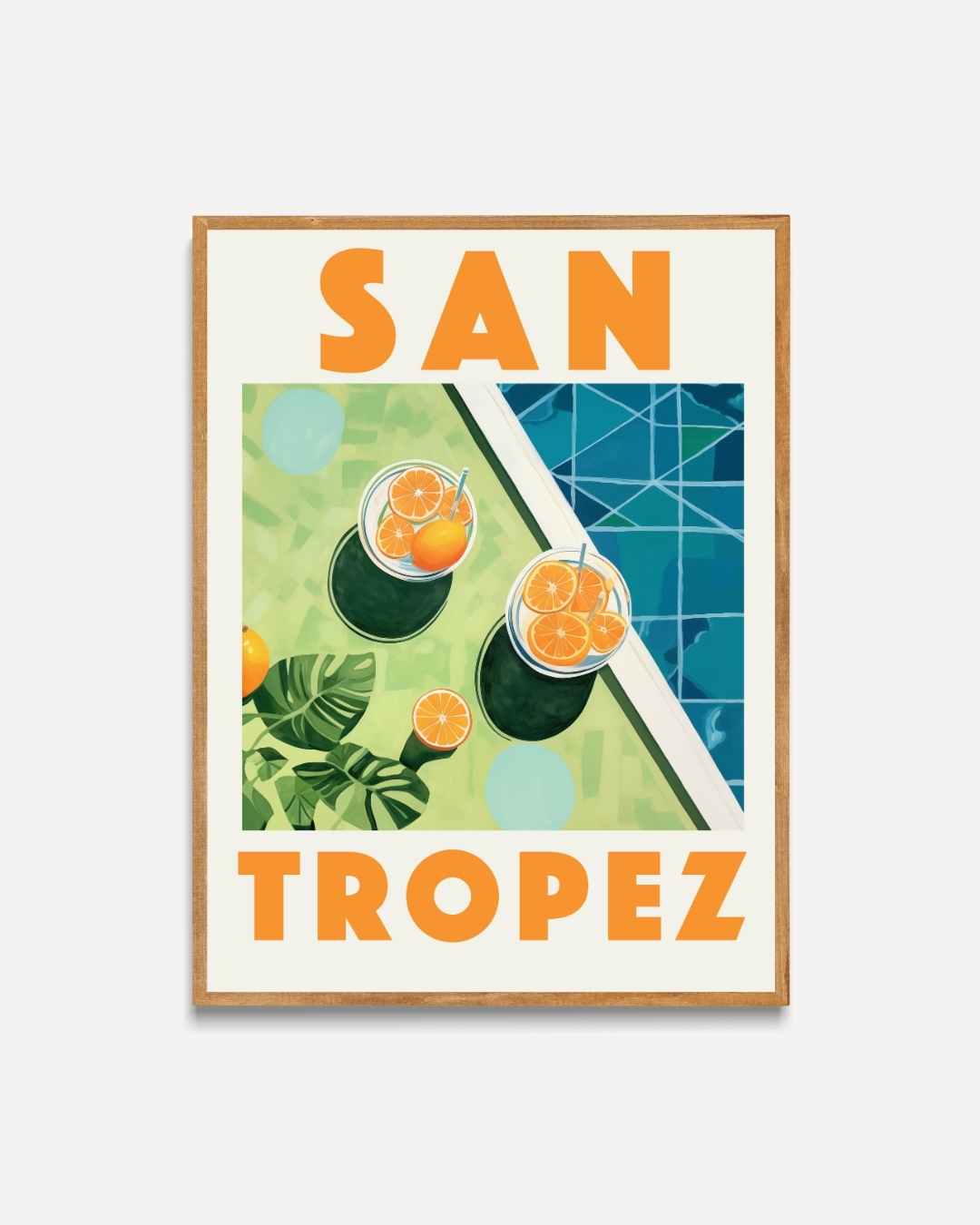 San Tropez Poolside Poster – portret poster als wanddecoratie