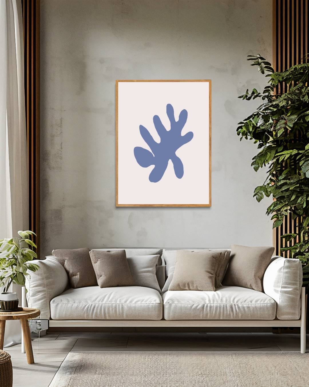 Abstract blauwe structuur Poster – staande poster voor modern interieur