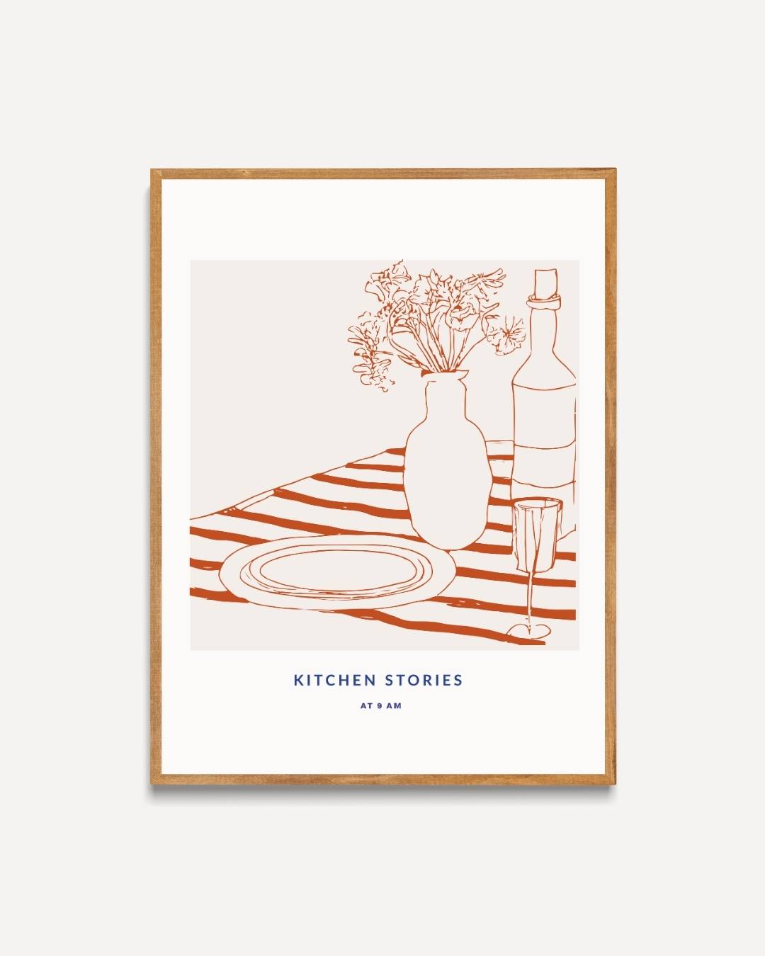 Morning in the Kitchen Poster – portret poster als wanddecoratie