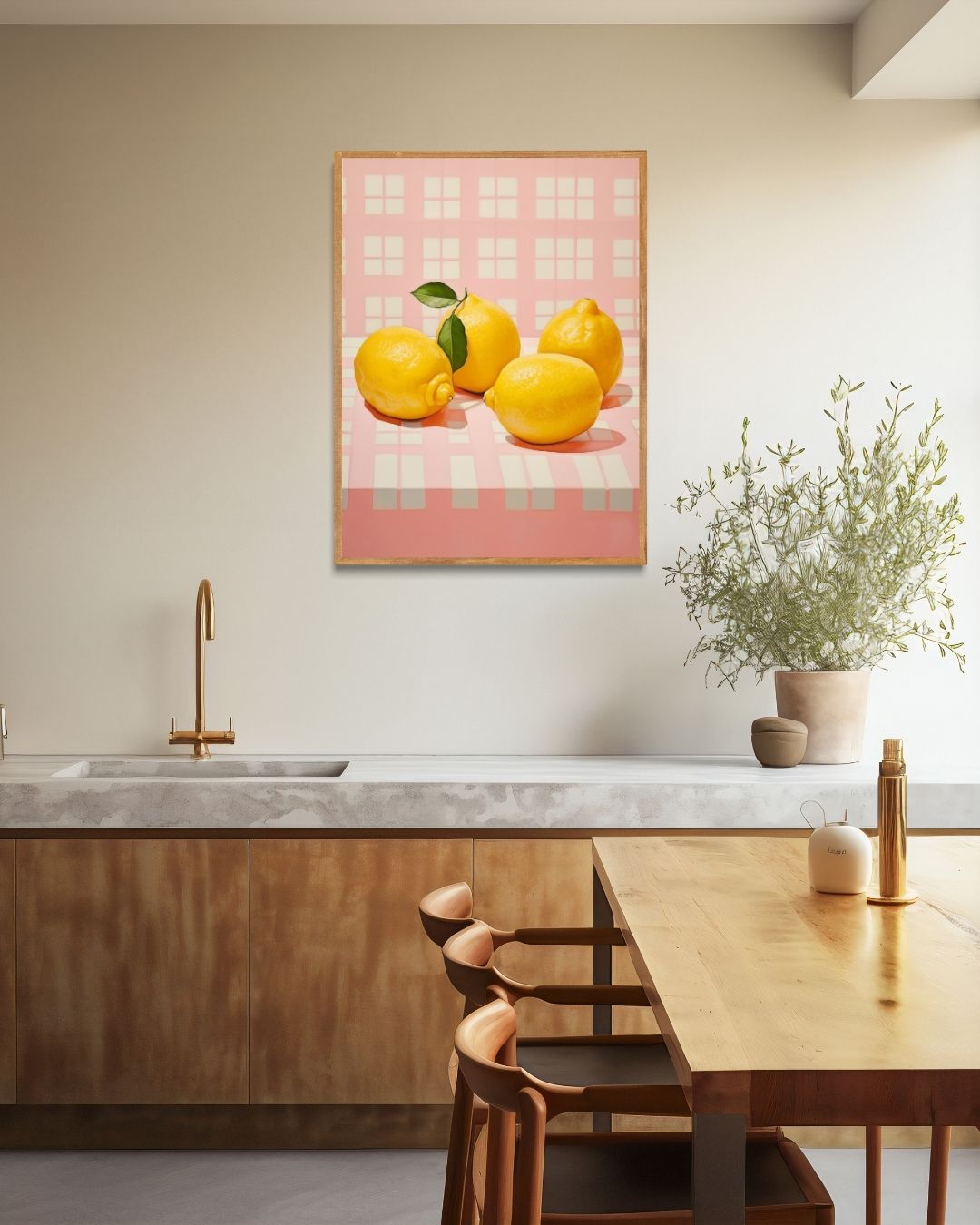 Citroen geluk Poster – staande poster voor modern interieur