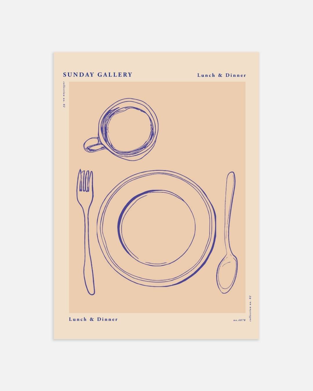 Ontbijttafel Poster Kunstwerk – portret wanddecoratie van WallArtistic
