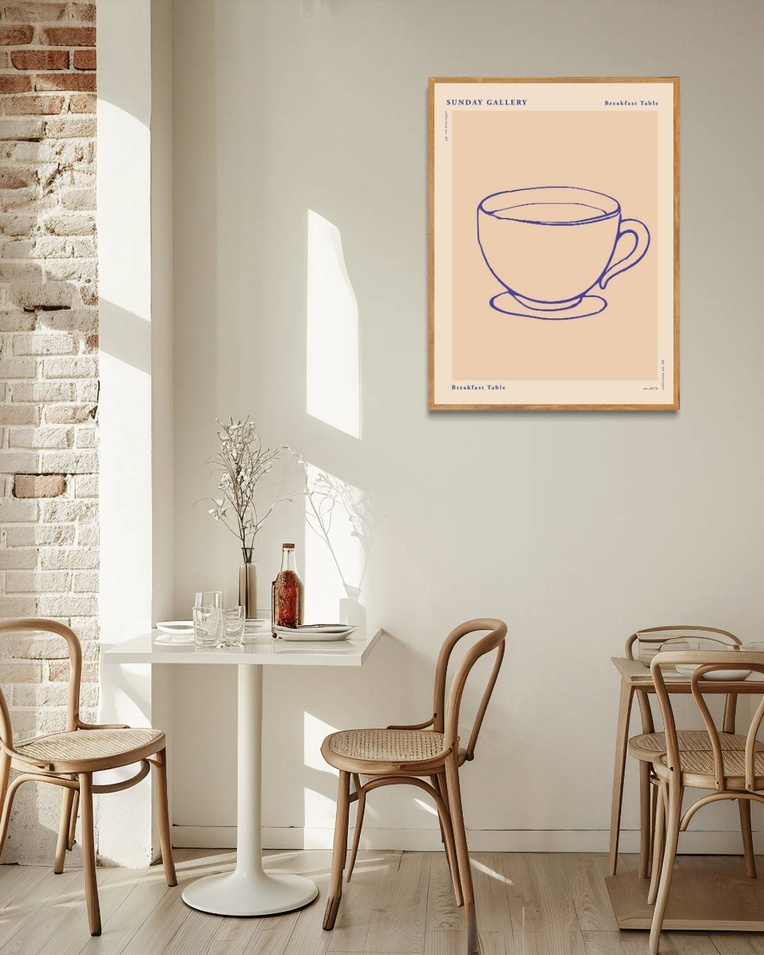 Tafelsetting Poster Kunstwerk – staande poster voor modern interieur
