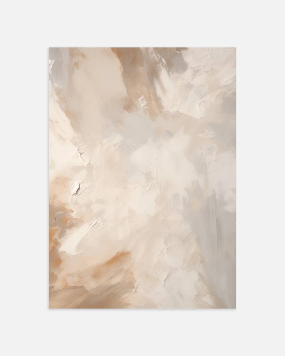 Neutrale tinten abstractie Poster – portret wanddecoratie van WallArtistic