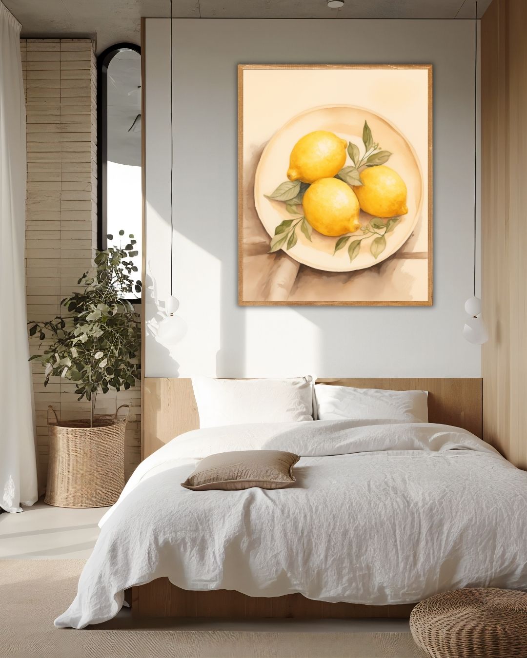 Zomerse Citroenen – staande poster voor modern interieur
