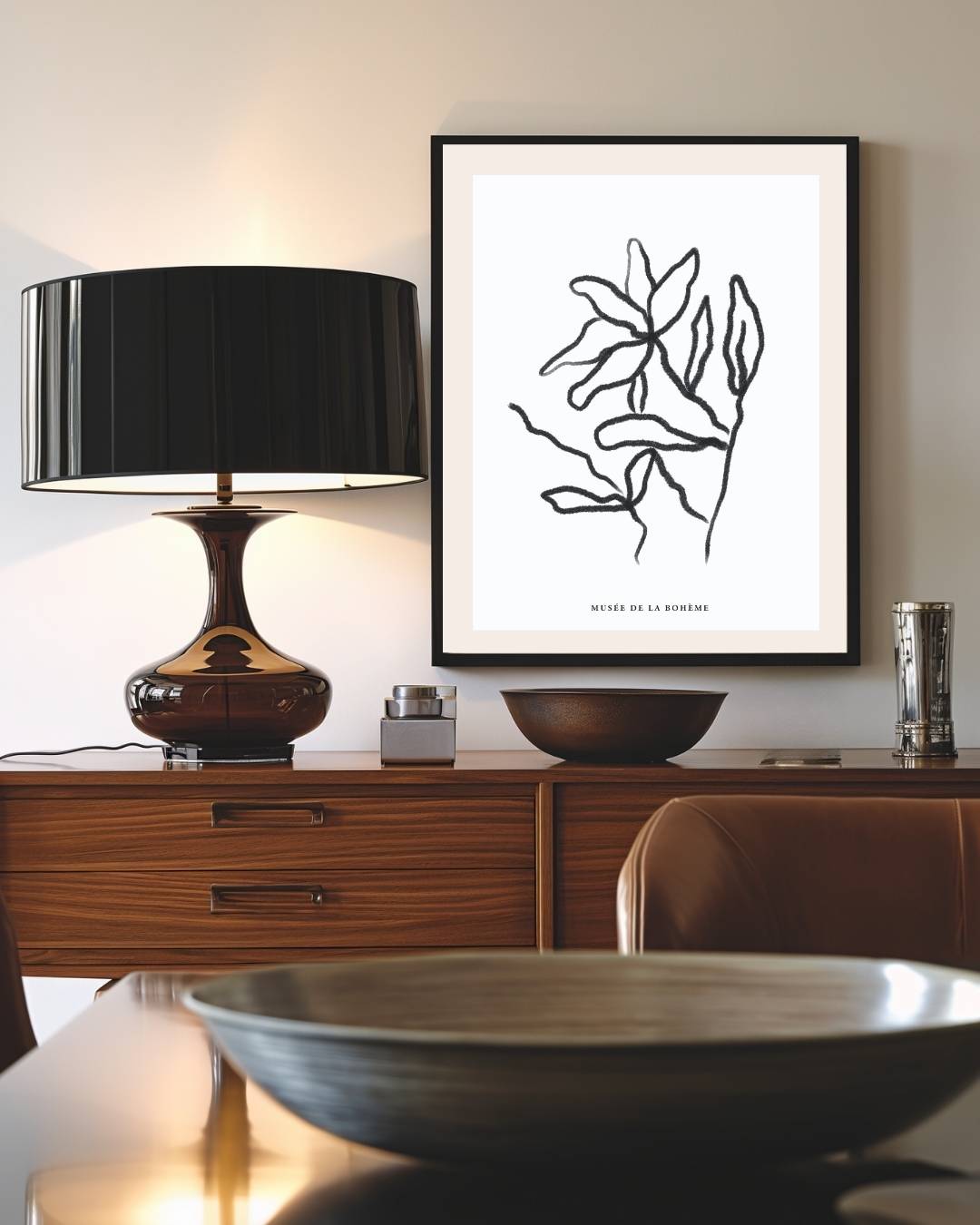 Floral elegance Poster – staande poster voor modern interieur