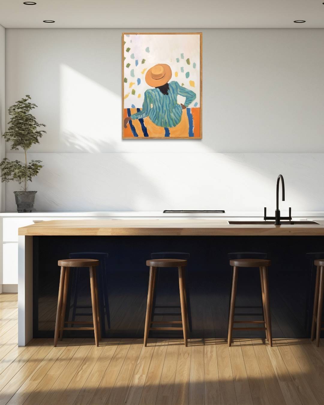 Zomerse ontspanning Poster – staande poster voor modern interieur