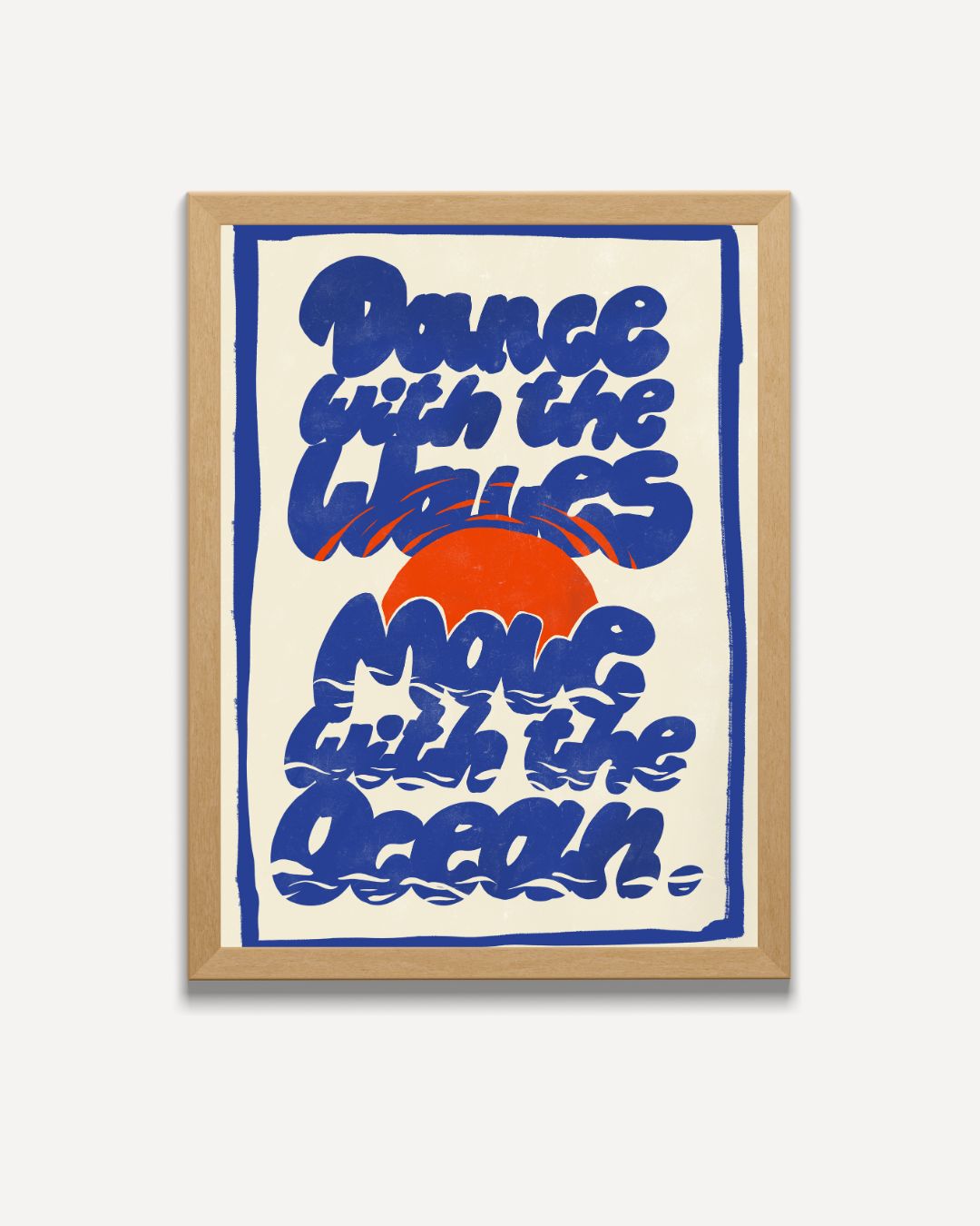 Dance with the Waves Poster – portret poster als wanddecoratie