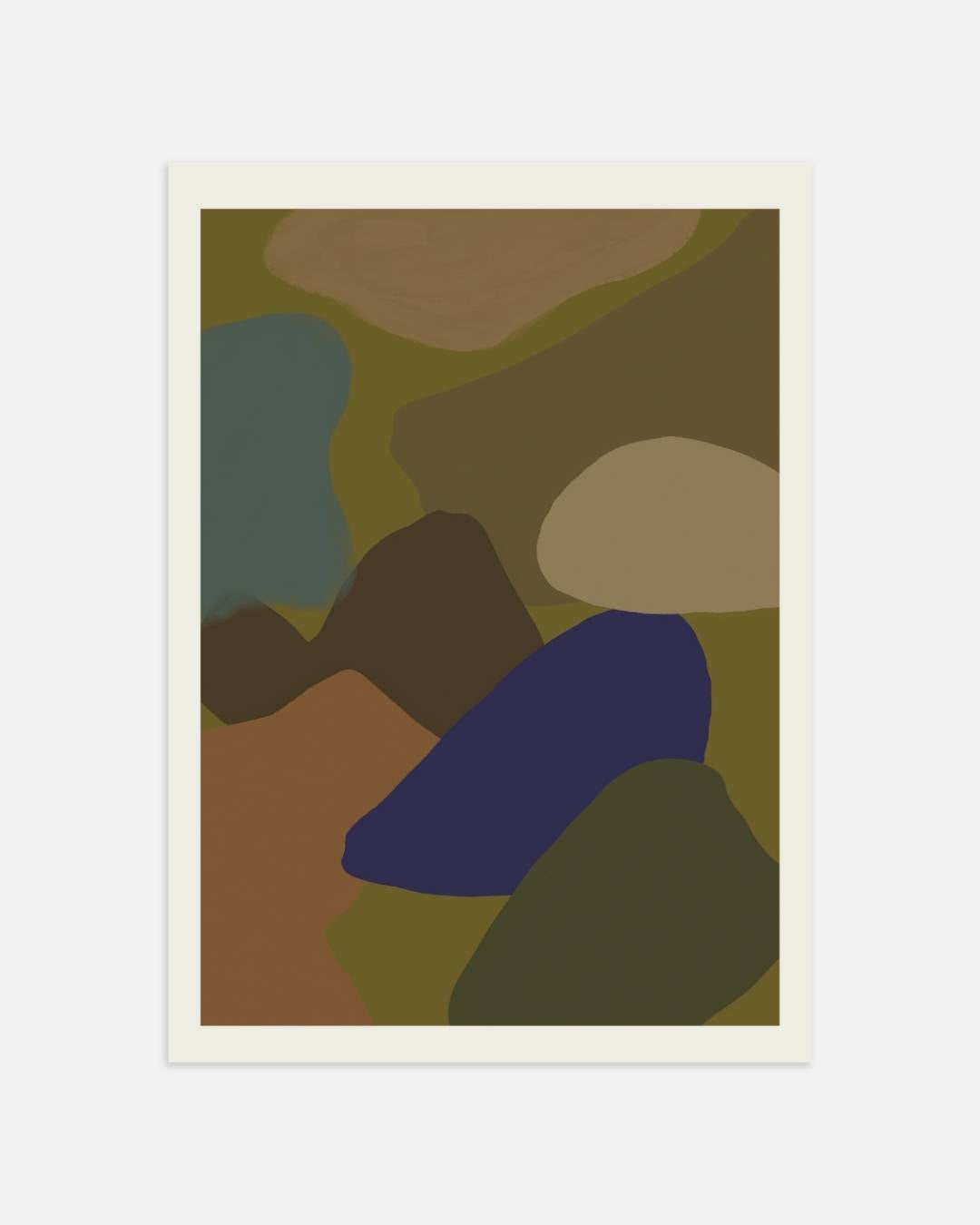Aardse abstractie Poster – portret wanddecoratie van WallArtistic