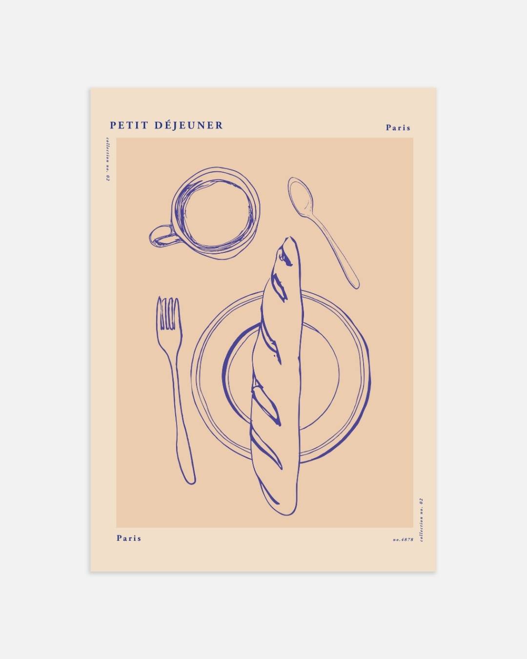 Petit déjeuner Poster Kunstwerk – portret wanddecoratie van WallArtistic