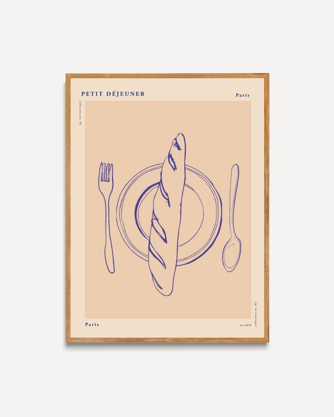 Frans ontbijt Poster Kunstwerk – portret poster als wanddecoratie