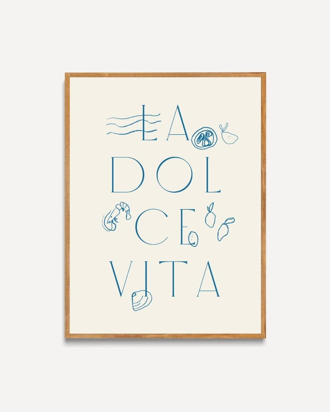 La Dolce Vita maritiem Poster – portret poster als wanddecoratie