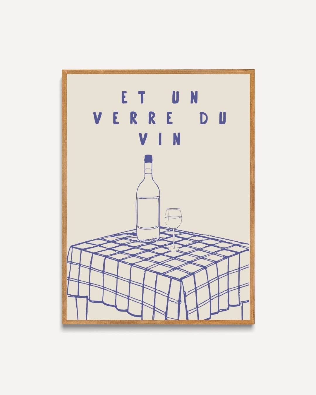 Et un verre du vin Poster Kunstwerk – portret poster als wanddecoratie