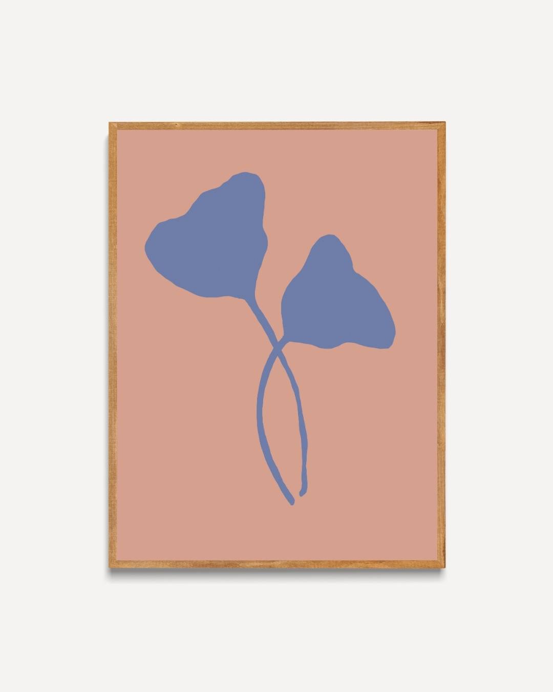 Minimalistisch bladensilhouet Poster – portret poster als wanddecoratie