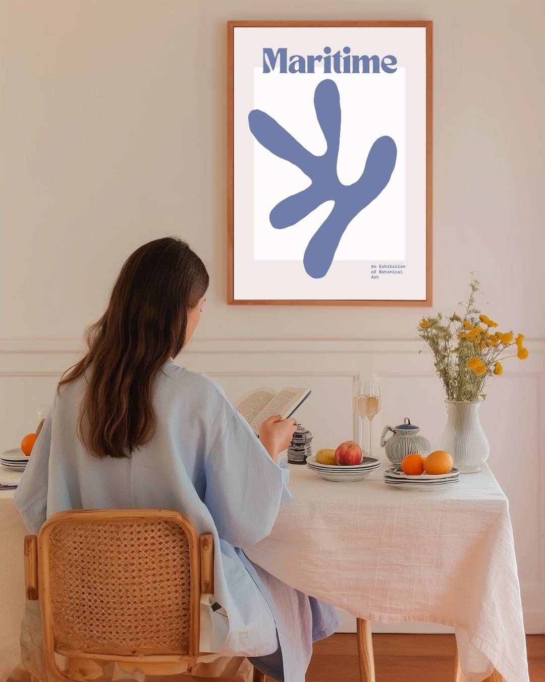 Maritime koraalstructuur Poster – staande poster voor modern interieur