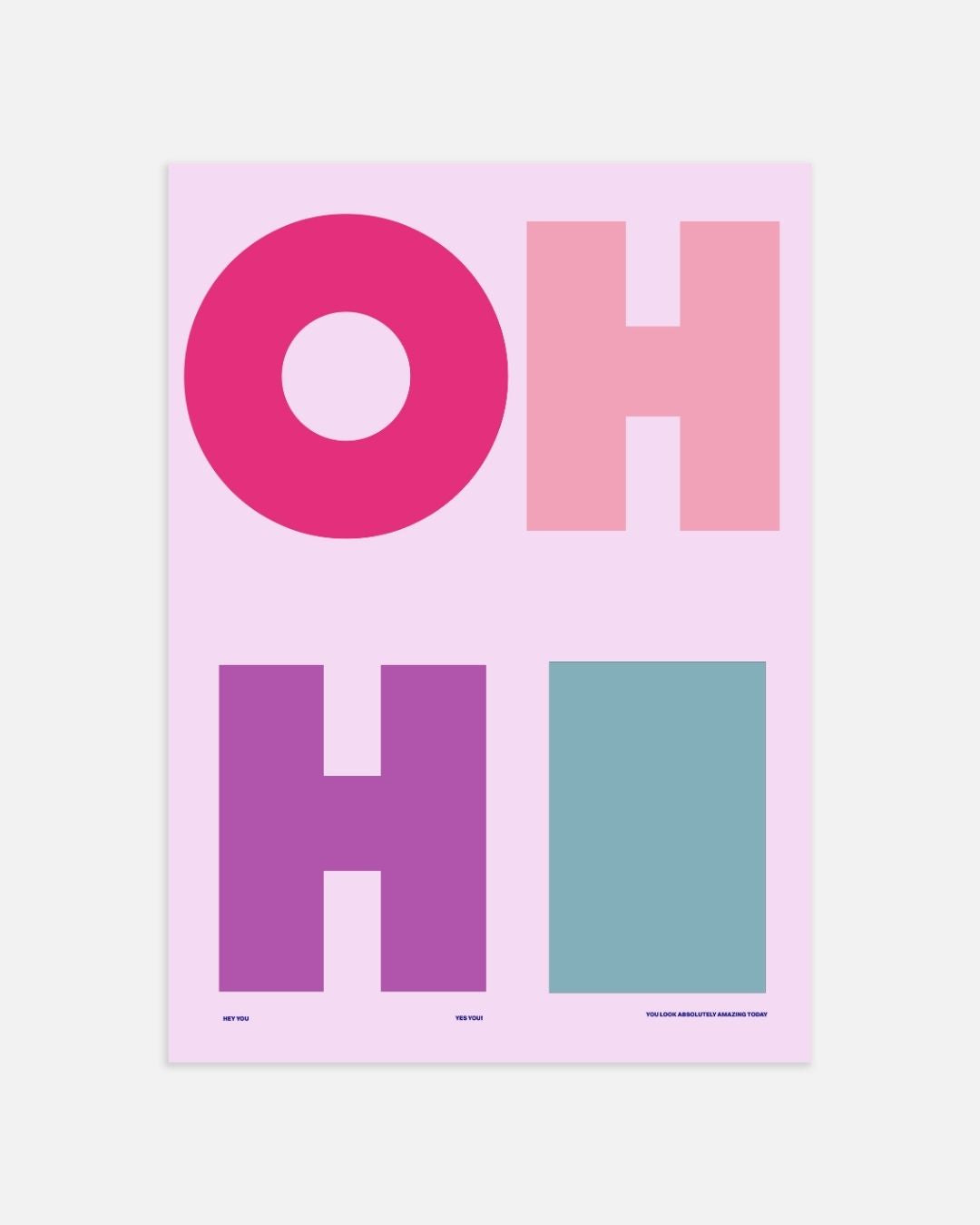 Oh Hi Poster – portret wanddecoratie van WallArtistic