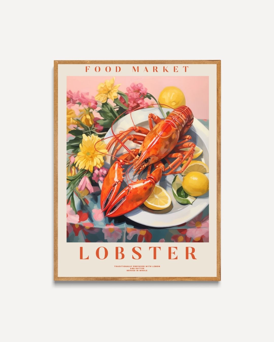 Lobster Poster – portret poster als wanddecoratie