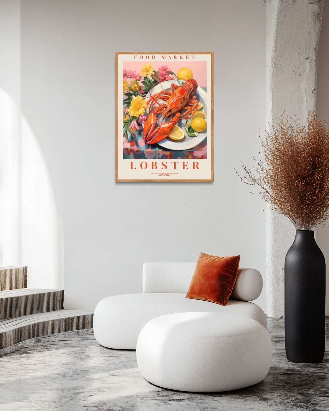 Lobster Poster – staande poster voor modern interieur