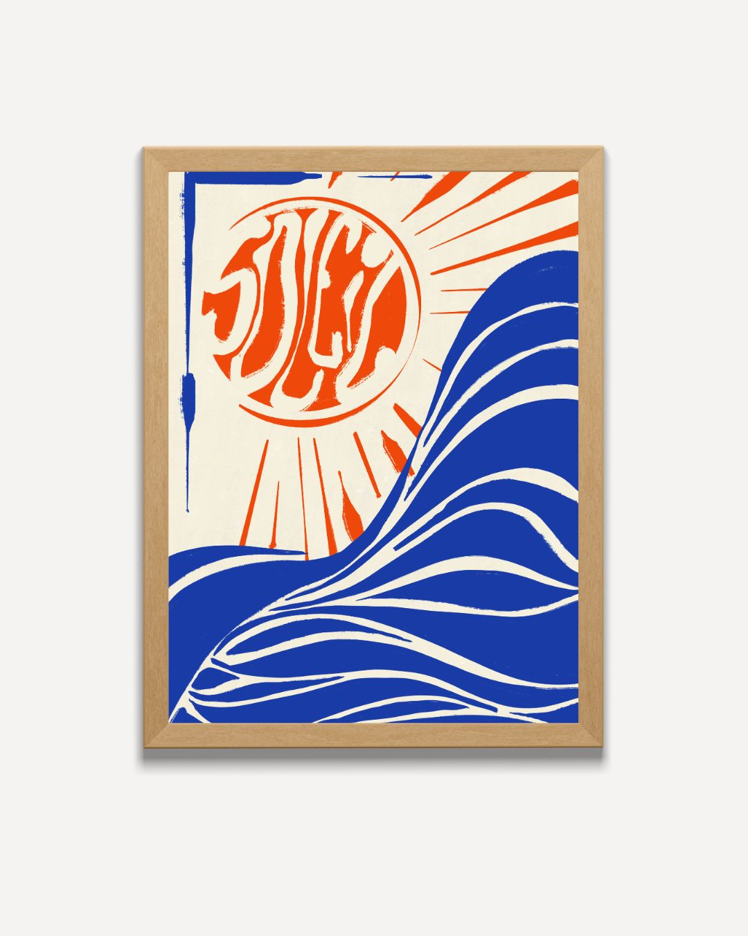Zon en Golven Poster – portret poster als wanddecoratie