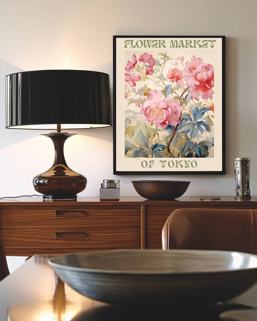 Flower market of Tokyo Poster – staande poster voor modern interieur