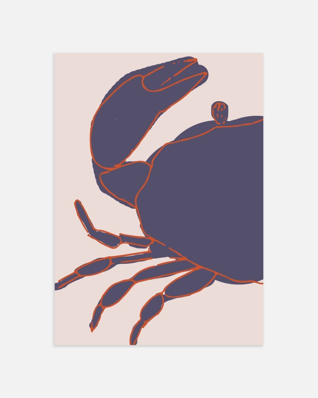 Krab Poster – portret wanddecoratie van WallArtistic