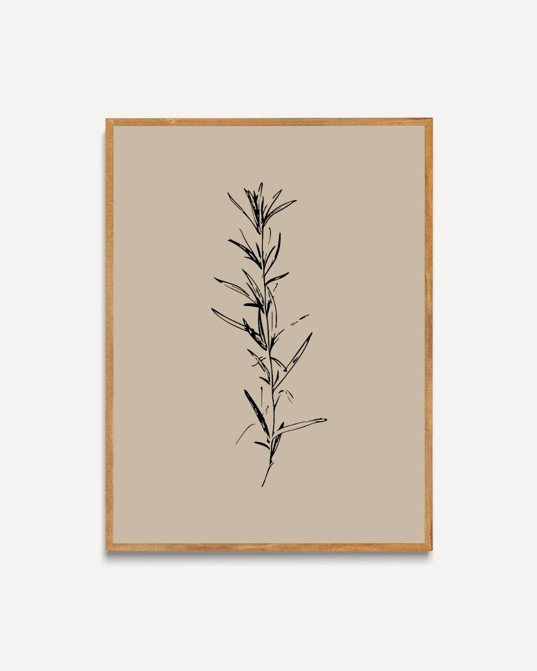 Botanische tak lijntekening Poster – portret poster als wanddecoratie