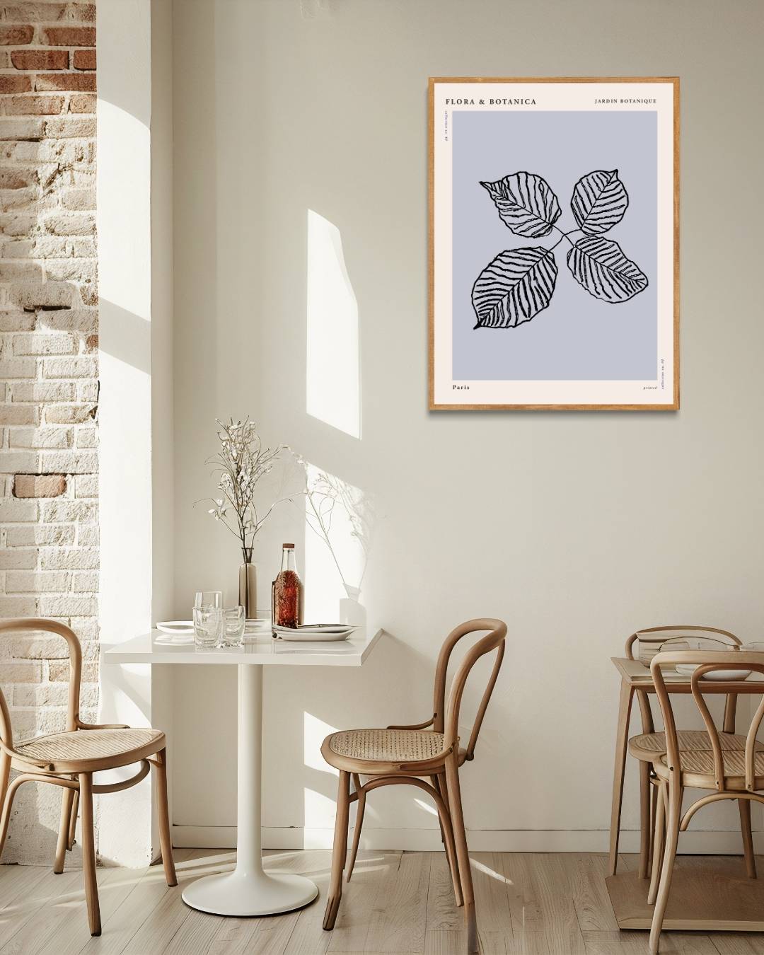 Botanische symmetrie Poster Kunstwerk – staande poster voor modern interieur