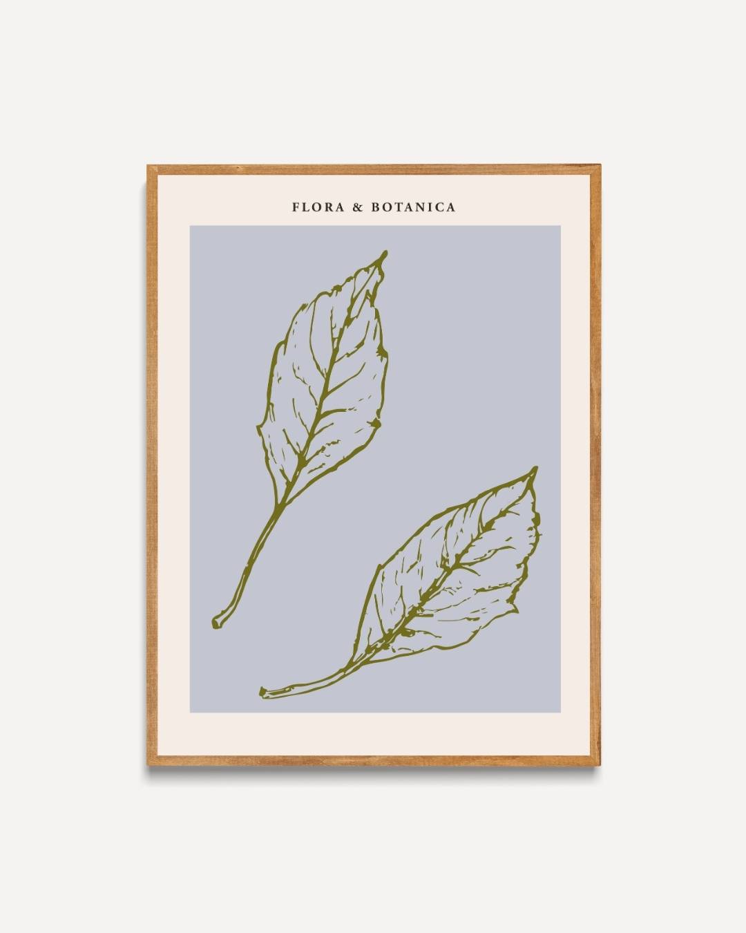 Flora & botanica leaf sketch Poster Kunstwerk – portret poster als wanddecoratie