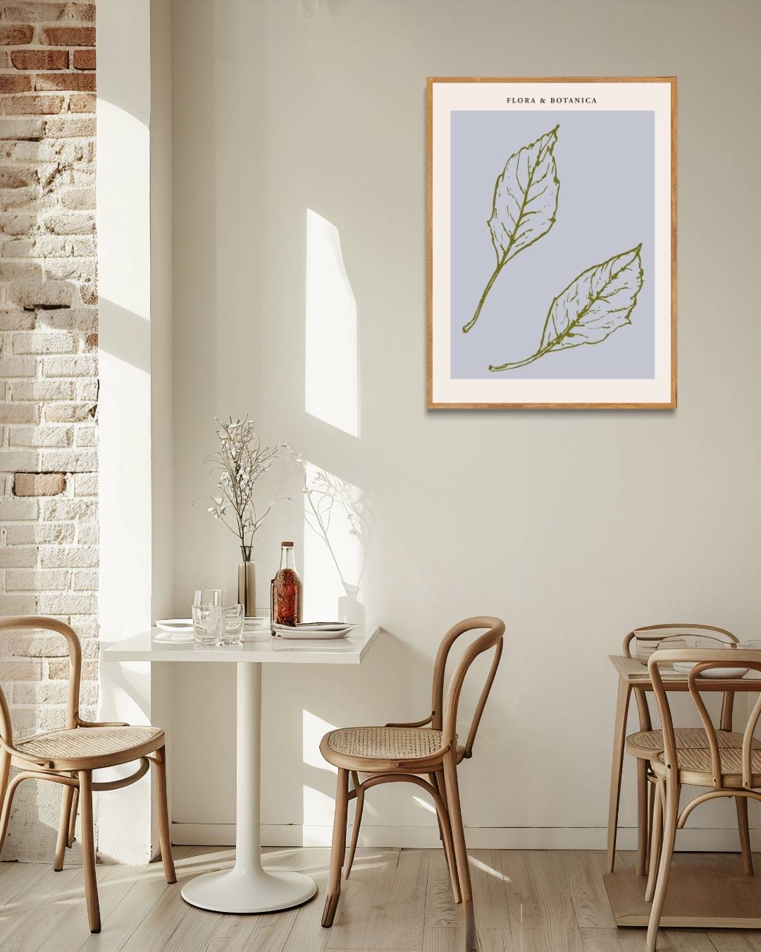Flora & botanica leaf sketch Poster Kunstwerk – staande poster voor modern interieur
