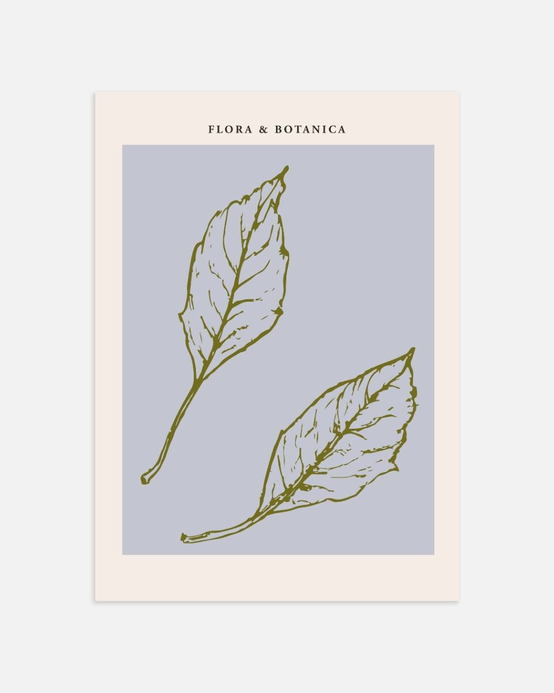 Flora & botanica leaf sketch Poster Kunstwerk – portret wanddecoratie van WallArtistic
