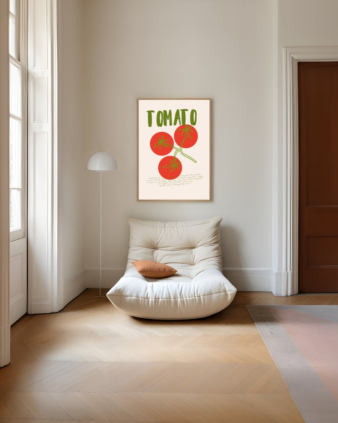 Tomaat Illustratie Poster – portret poster als wanddecoratie, afbeelding 4