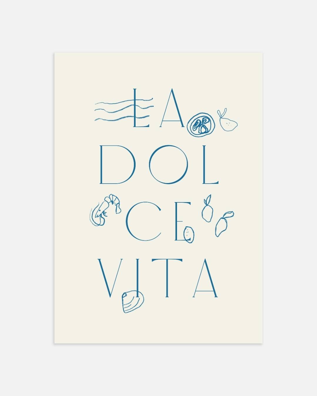 La Dolce Vita maritiem Poster – portret wanddecoratie van WallArtistic