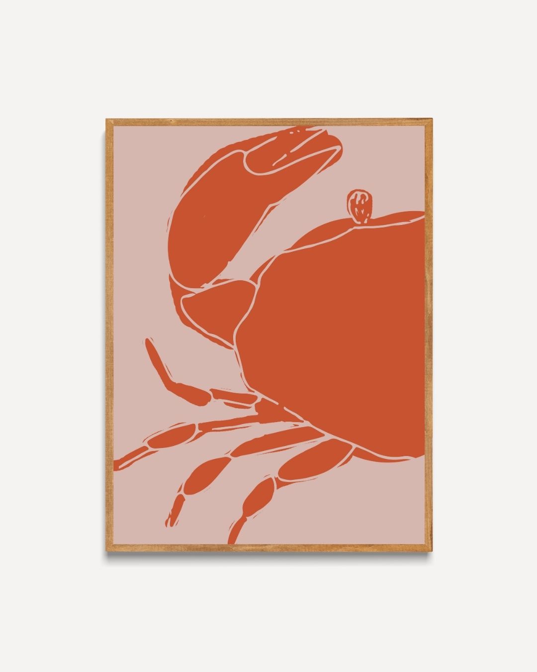 Krab oranje Poster – portret poster als wanddecoratie