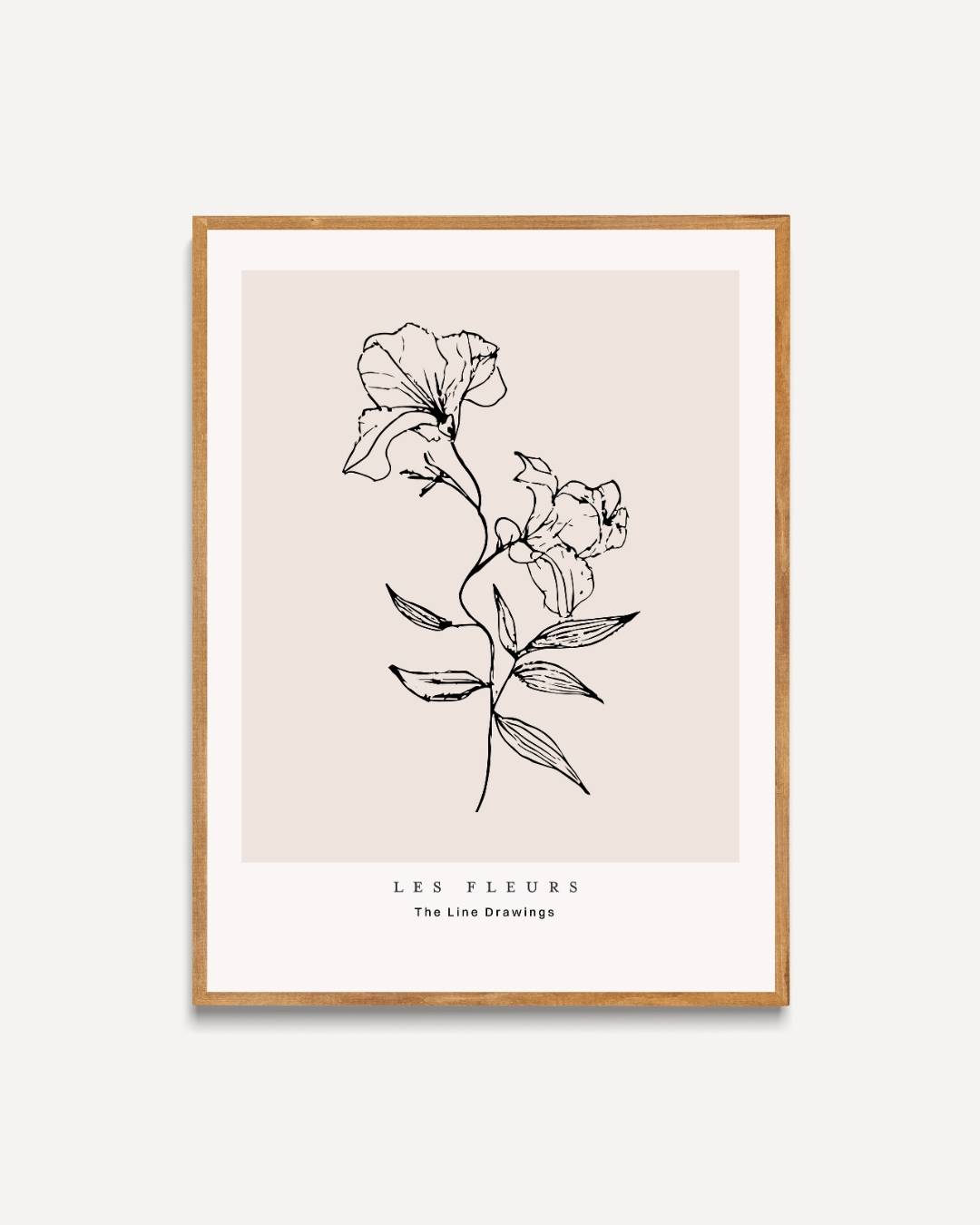 Magnolia kunstlijn Poster – portret poster als wanddecoratie
