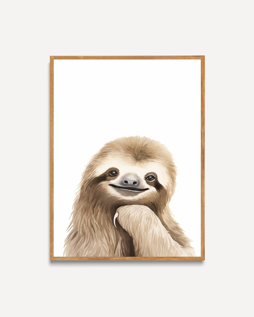 Grappige luiaard illustratie Poster – portret poster als wanddecoratie