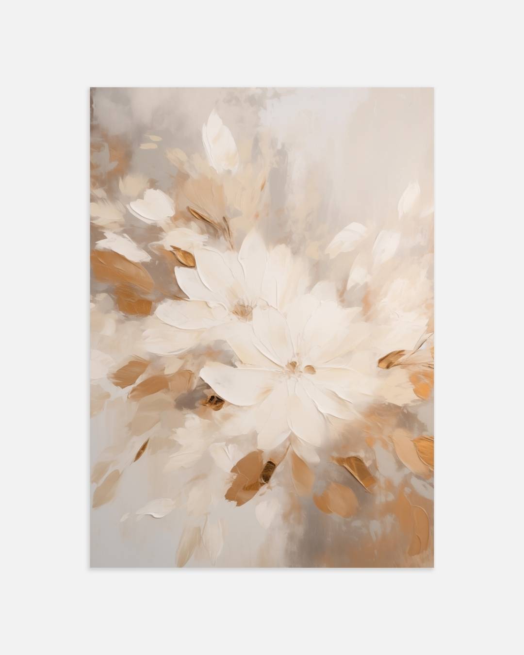 Warme bloemennuance Poster – portret wanddecoratie van WallArtistic