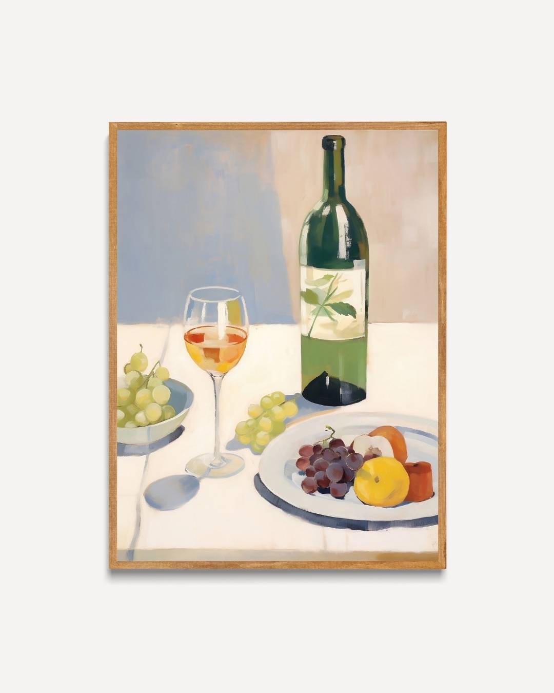 Stilleven met wijn en fruit Poster – portret poster als wanddecoratie