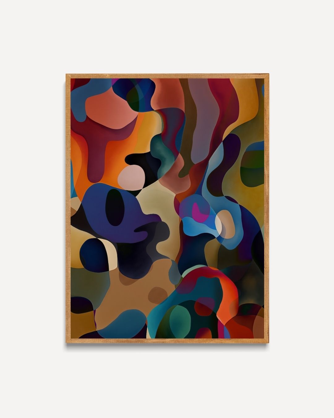 Abstract kleurenspel Poster – portret poster als wanddecoratie